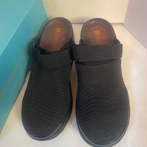 Bzees Women's Kitty Clogs Black Elastic Slingback Wedge, size 10 (NEW) - Picture 8 of 8